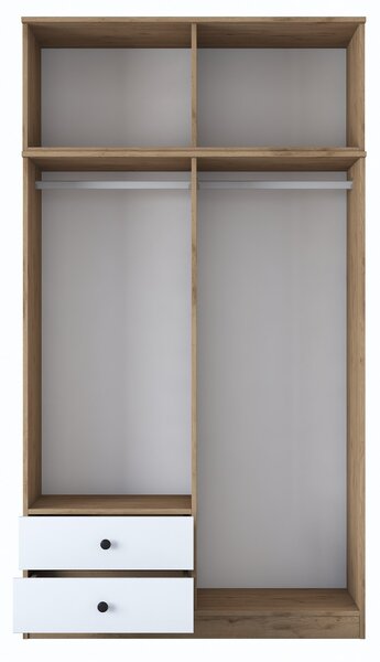Kalune Design Šatníková skriňa BA 121 120 cm orech/biela