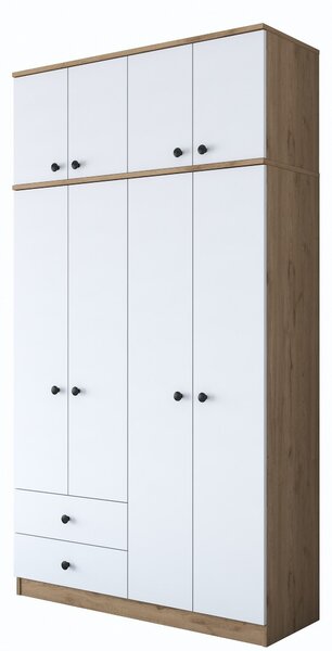 Kalune Design Šatníková skriňa BA 121 120 cm orech/biela