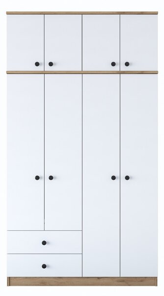 Kalune Design Šatníková skriňa BA 121 120 cm orech/biela