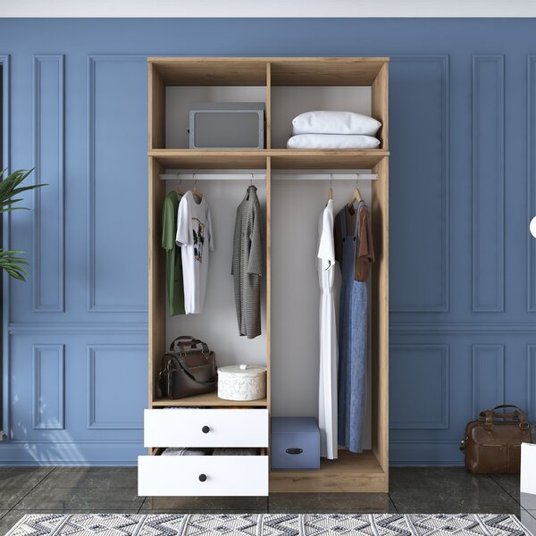 Kalune Design Šatníková skriňa BA 121 120 cm orech/biela