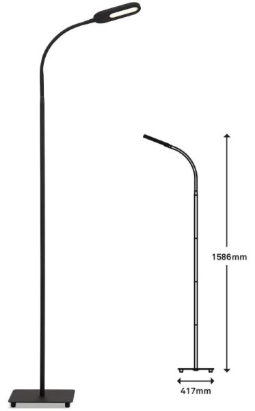 Briloner 1297-015 - LED Stmievateľná flexibilná stojacia lampa LED/6,6W/230V