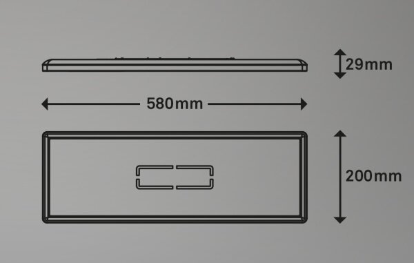 Briloner 3394-014 - LED Stropné svietidlo FREE LED/22W/230V 58x20 cm