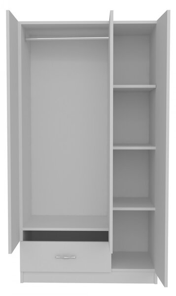 Hanah Home Šatníková skriňa Gabi 90 cm biela