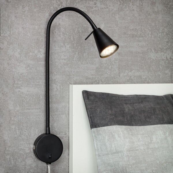 Briloner 2082-015 - LED nástenné svietidlo COMFORT LIGHT 1xGU10/5W/230V čierne