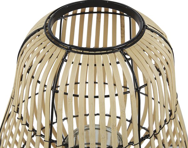 Drevený lampáš prírodný z vŕbového dreva 44 cm s držiakom na sviečku prírodná dekorácia
