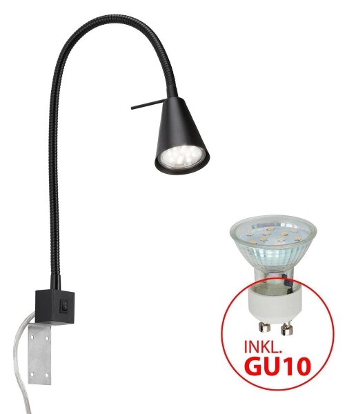 Briloner 2080-015 - LED nástenné svietidlo COMFORT LIGHT 1xGU10/5W/230V čierne