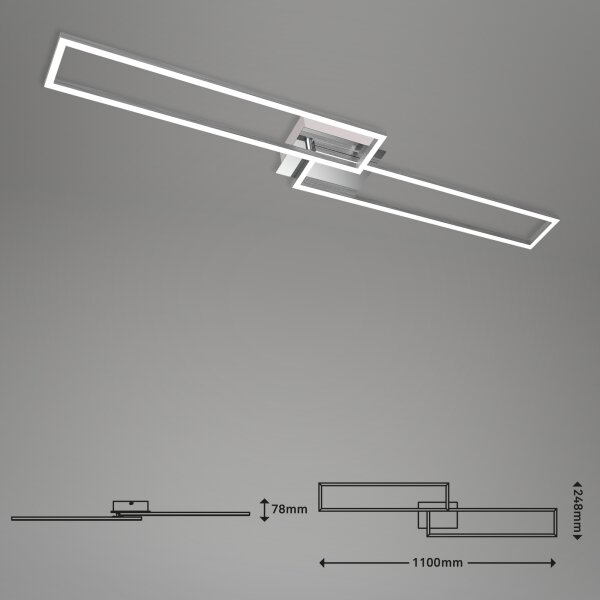 Brilo - LED Stmievateľný prisadený luster FRAME 2xLED/20W/230V + DO