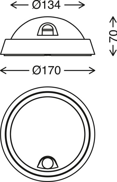 Briloner 3352-015 - LED Vonkajšie svietidlo so senzorom HELSINKI LED/12W/230V IP44