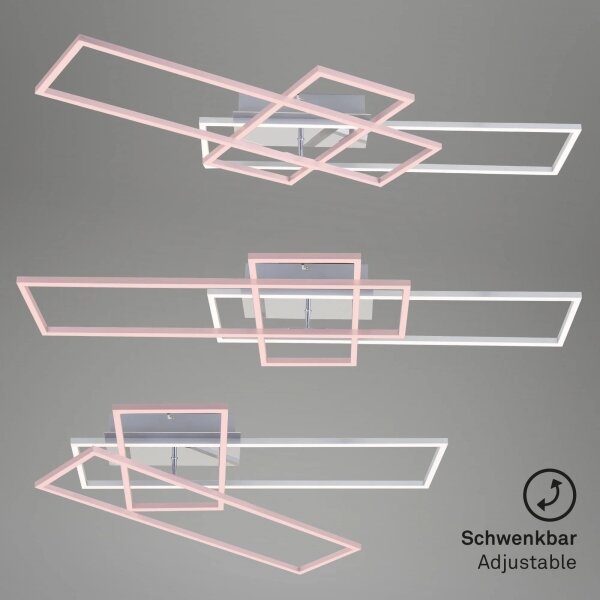 Brilo - LED Stmievateľný prisadený luster FRAME LED/51W/230V chróm + DO