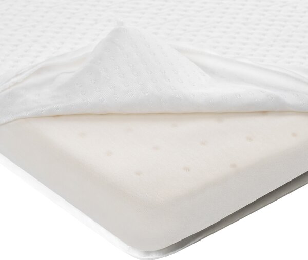 Vrchný matrac biela latex pena polyesterový poťah 90 x 200 cm topper podložka na posteľ spálňa