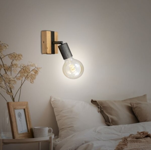 Briloner 2900-011 - Nástenné bodové svietidlo WOOD BASIC 1xE27/25W/230V