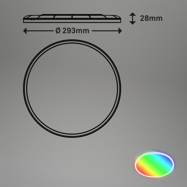 Briloner 7092-416 - LED RGBW Stmievateľné stropné svietidlo SLIM LED/15W/230V + DO