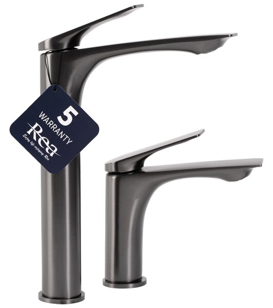 Rea Avalon, vysoká umývadlová batéria h-305, grafitová, REA-B2704
