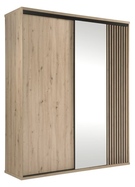 Vivaldi Šatníková skriňa Moderno so zrkadlom 179 cm dub Artisan