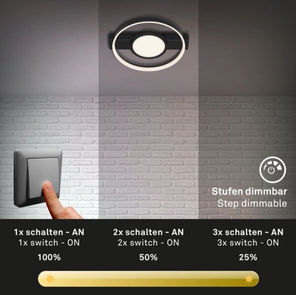 Briloner 3026-015 - LED Stmievateľné stropné svietidlo FRAME LED/33W/230V