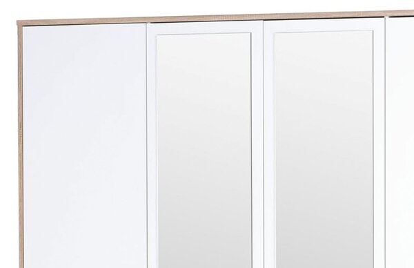 Szynaka Šatníková skriňa Milo 02 187 cm dub sonoma/biela