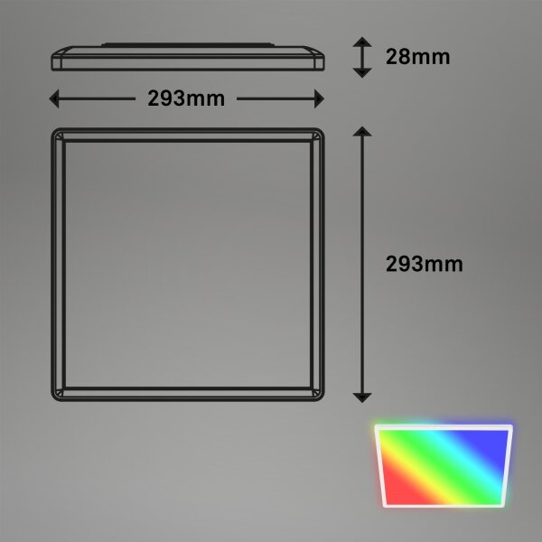 Briloner 7090-416 - LED RGBW Stmievateľné stropné svietidlo SLIM LED/15W/230V + DO
