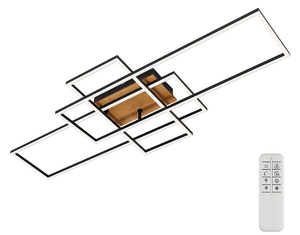 Brilo - LED Stmievateľný prisadený luster FRAME LED/51W/230V čierna/hnedá + DO