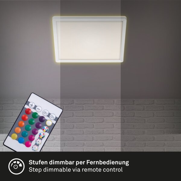 Briloner 7090-416 - LED RGBW Stmievateľné stropné svietidlo SLIM LED/15W/230V + DO