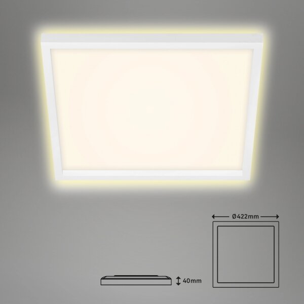 Briloner 7364-016 - LED Stropné svietidlo CADRE LED/22W/230V 42,2x42,2 cm biela