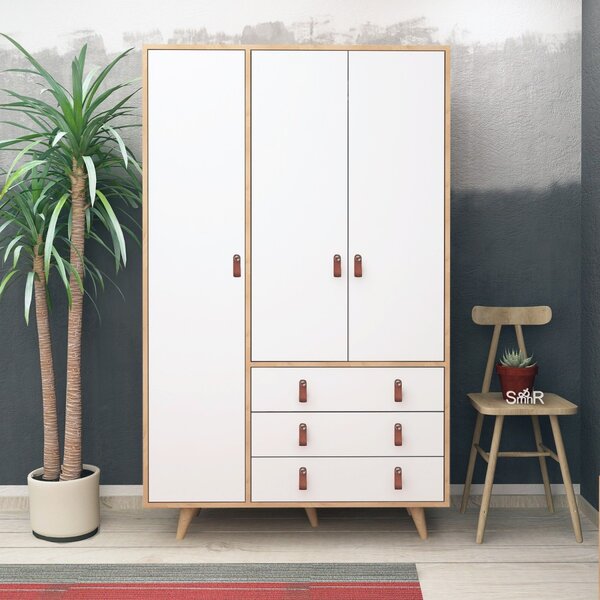 Hanah Home Šatníková skriňa Pagina 120 cm dub/biela