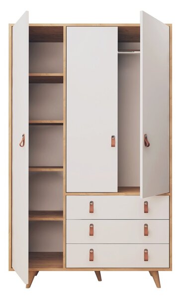 Hanah Home Šatníková skriňa Pagina 120 cm dub/biela