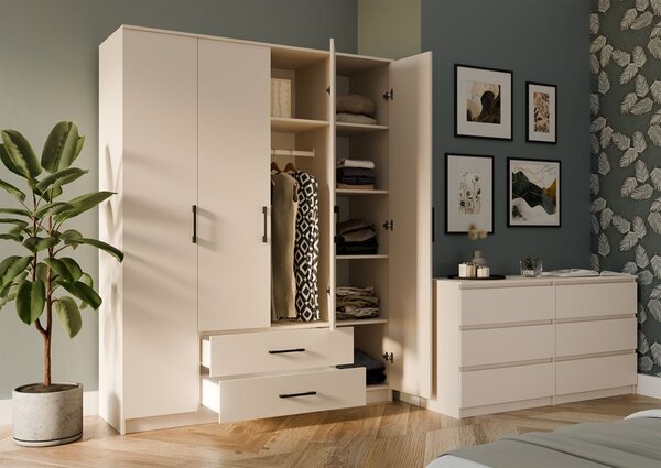 TP Living Šatníková skriňa Romana 160 cm kašmír