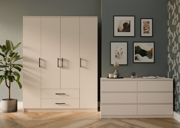 TP Living Šatníková skriňa Romana 160 cm kašmír