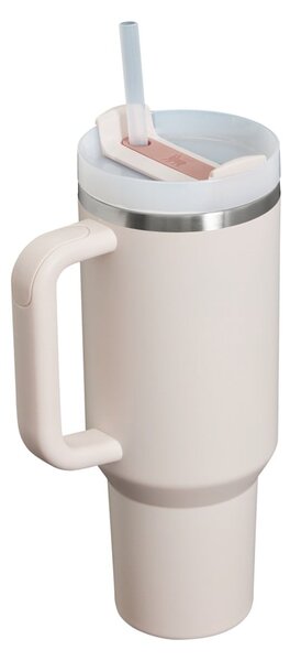 Svetloružová termoska so slamkou z nehrdzavejúcej ocele 1,18 l Quencher H2.0 FlowState Tumbler Rose Quartz – Stanley