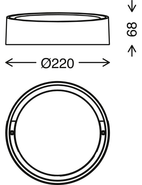 Briloner 3019-016 - LED Vonkajšie nástenné svietidlo GENUA LED/18W/230V IP44 biela