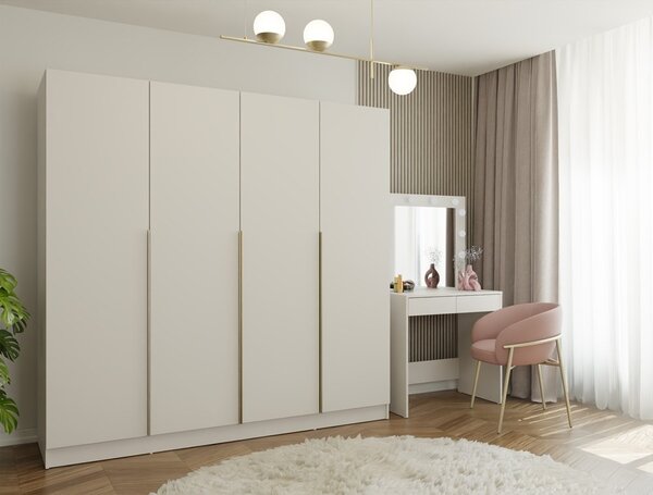 TP Living Šatníková skriňa SENSO 4D 200 cm kašmírová