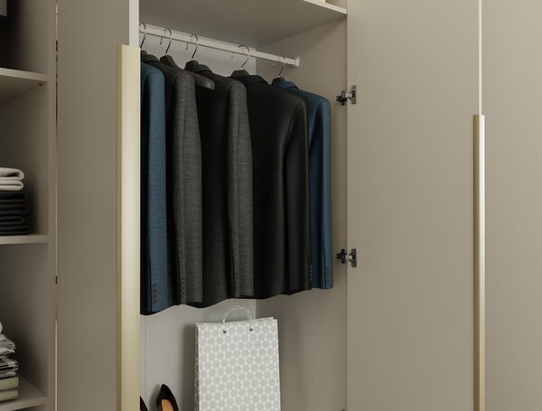 TP Living Šatníková skriňa SENSO 4D 200 cm kašmírová