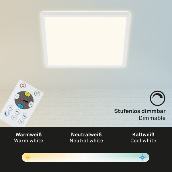 Briloner 7081-016 - LED Stmievateľné stropné svietidlo SLIM LED/18W/230V + DO
