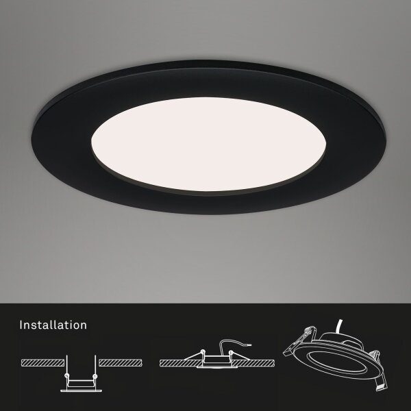 Brilo - SADA 3x LED kúpeľňových zapustených svietidiel FLAT LED/6W/230V IP44