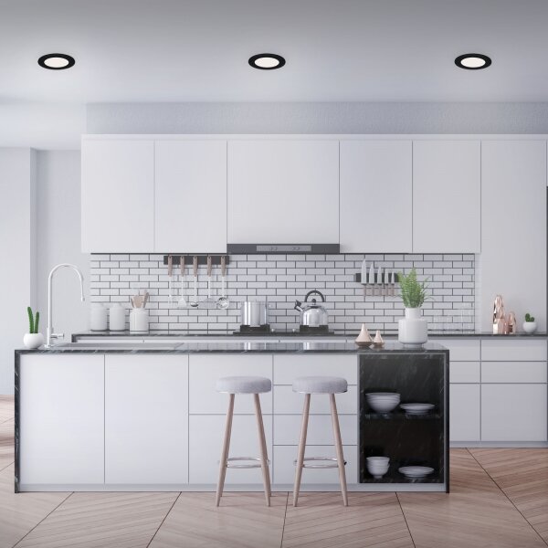 Brilo - SADA 3x LED kúpeľňových zapustených svietidiel FLAT LED/6W/230V IP44