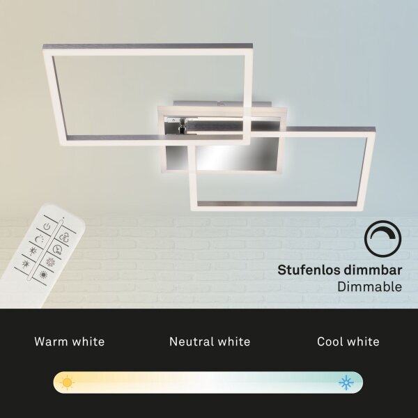 Brilo - LED Stmievateľný prisadený luster FRAME 2xLED/20W/230V 2700-6500 + DO