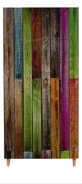 Kalune Design Šatníková skriňa Stil 90 cm dub sonoma/viacfarebná