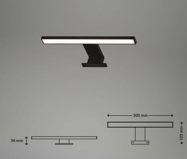 Briloner 2104-015 - LED Kúpeľňové osvetlenie zrkadla DUN LED/5W/230V 30 cm IP44