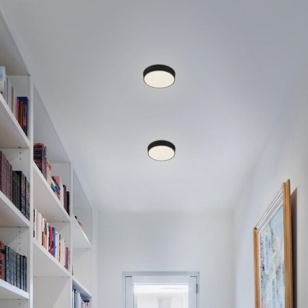 Briloner 7072-415 - LED Stropné svietidlo STAR SKY LED/11W/230V pr. 15 cm čierna