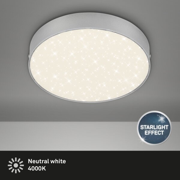 Briloner 7073-414 -LED Stropné svietidlo STAR SKY LED/16W/230V pr. 21 cm strieborná