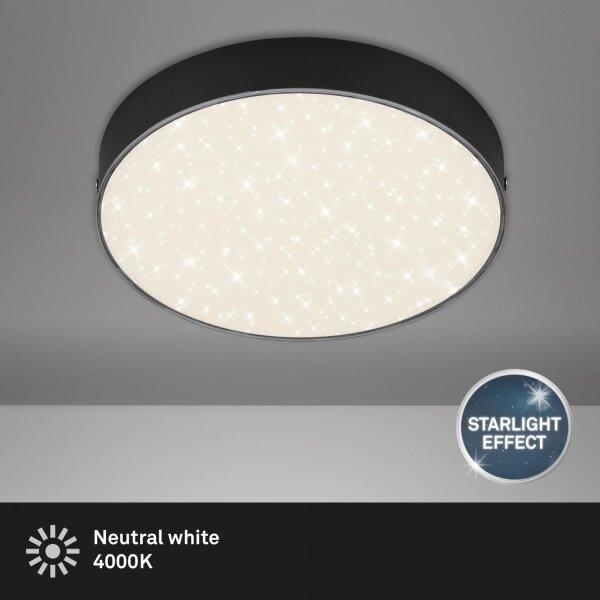 Briloner 7073-415 - LED Stropné svietidlo STAR SKY LED/16W/230V pr. 21 cm čierna