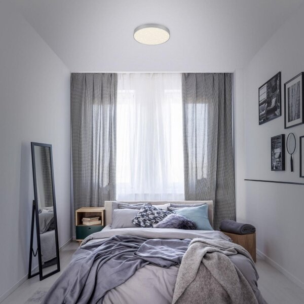 Briloner 7074-414 -LED Stropné svietidlo STAR SKY LED/21W/230V pr. 28 cm strieborná