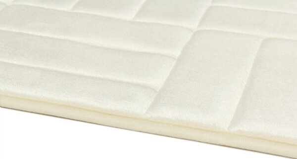 BO-MA, Protišmyková kúpeľňová predložka 3D 667 cream, 50x80, biela, kúpeľňa