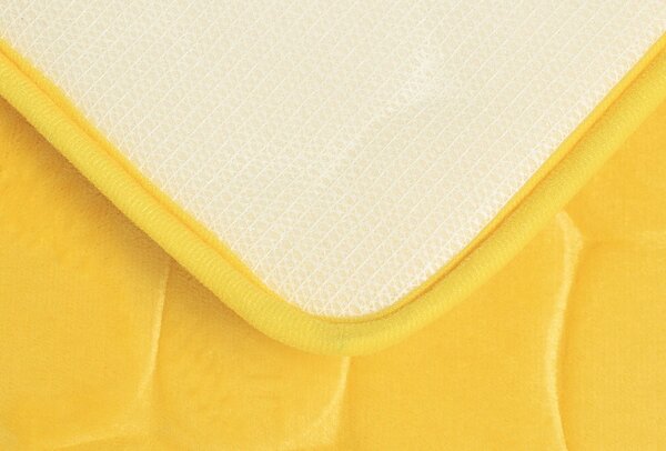 BO-MA, Protišmyková kúpeľňová predložka 3D 0133 yellow, 50x40, žltá, kúpeľňa