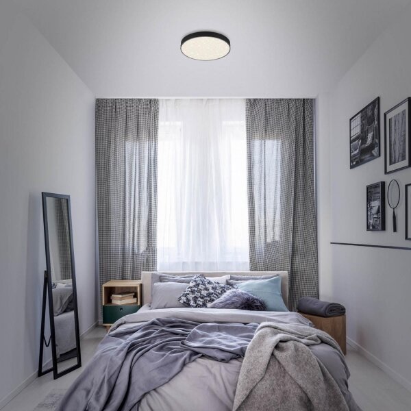 Briloner 7074-415 - LED Stropné svietidlo STAR SKY LED/21W/230V pr. 28 cm čierna