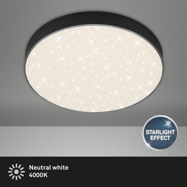Briloner 7074-415 - LED Stropné svietidlo STAR SKY LED/21W/230V pr. 28 cm čierna