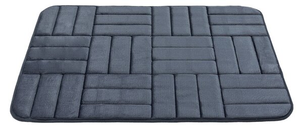 BO-MA , Protišmyková kúpeľňová predložka 3D 667 dark grey, 50x80, šedá, kúpeľňa