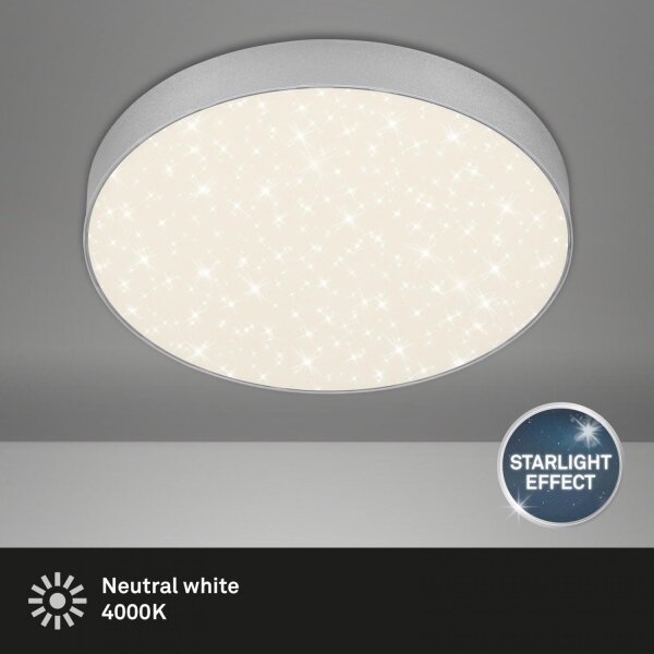 Briloner 7074-414 -LED Stropné svietidlo STAR SKY LED/21W/230V pr. 28 cm strieborná