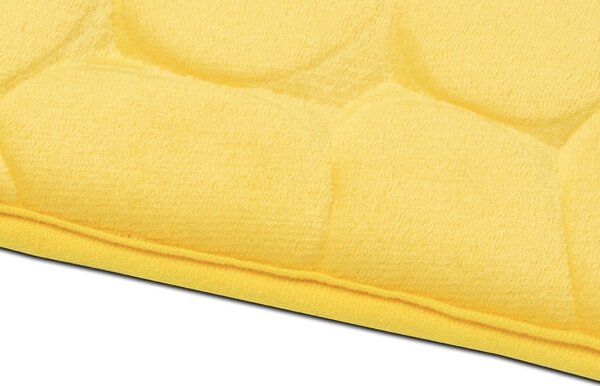 BO-MA, Protišmyková kúpeľňová predložka 3D 0133 yellow, 50x40, žltá, kúpeľňa