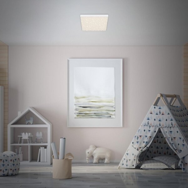 Briloner 7077-416 - LED Stropné svietidlo STAR SKY LED/16W/230V 21x21 cm biela